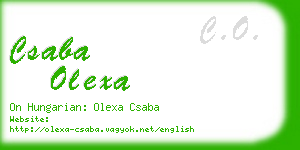 csaba olexa business card